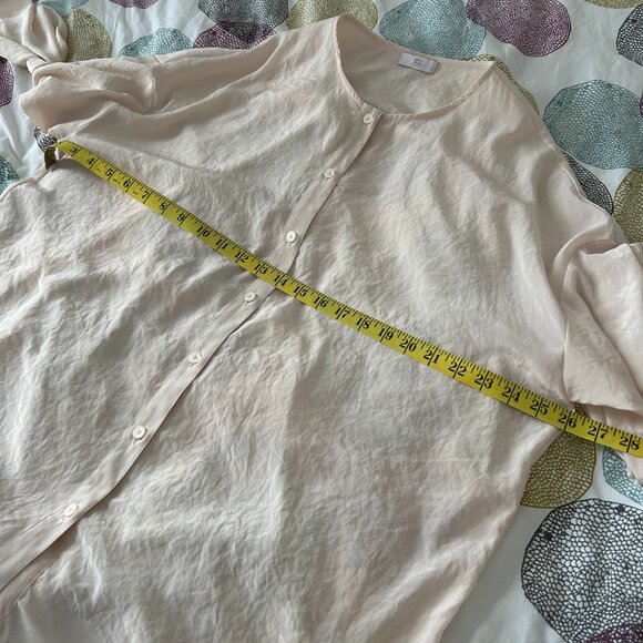 RIANI BLUSH PINK 100% SILK LONG SLEEVE BLOUSE WomenSize 16/18 - Picture 6 of 8